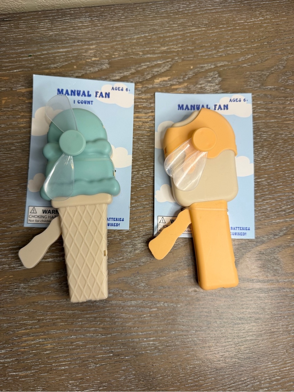 Target Bullseye Ice Cream Manual Fans set of 2